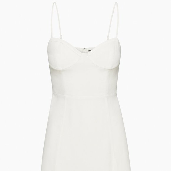 Aritzia Sunday Best White Viola Spaghetti Strap Bustier Mini Dress L NWT - Picture 4 of 5